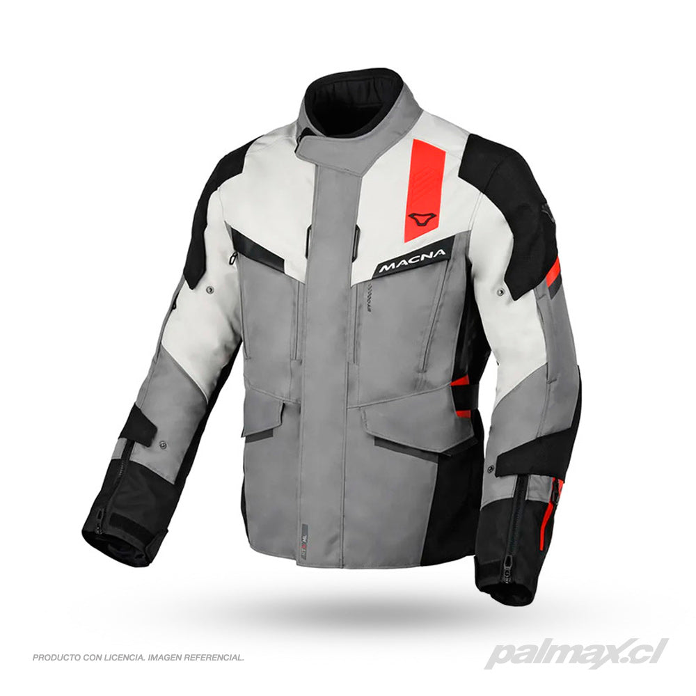 Chaqueta adventure Zastro para hombre color gris/negro/rojo | Macna
